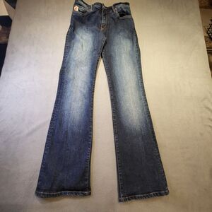 Parasuco Denim Cult Womens 4? 28x34 Boot Cut Distressed Stretch Denim